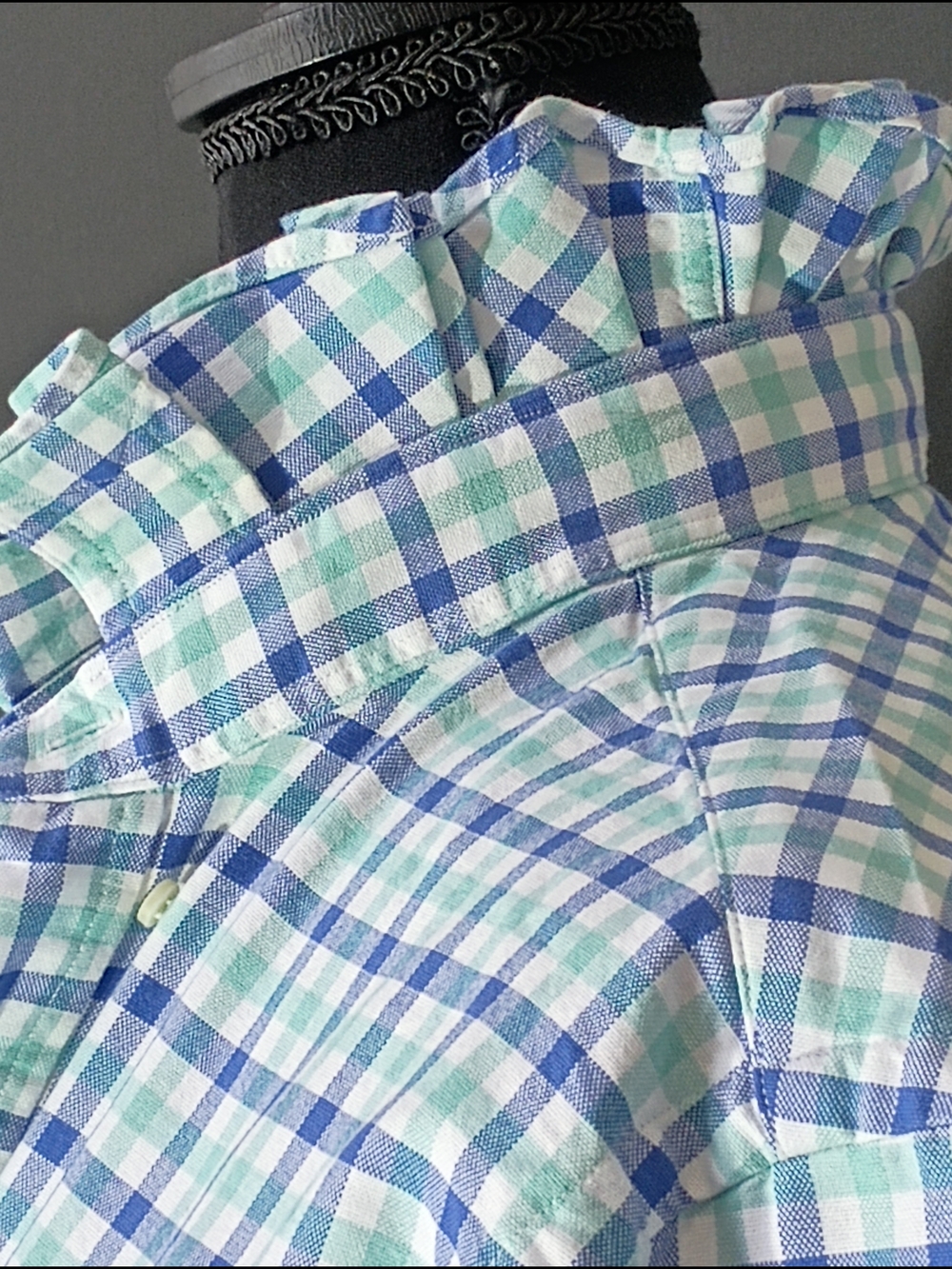 Upcycled Women's Ralph Lauren Ruffled Collar Shirt #046 - Picture 7 of 9